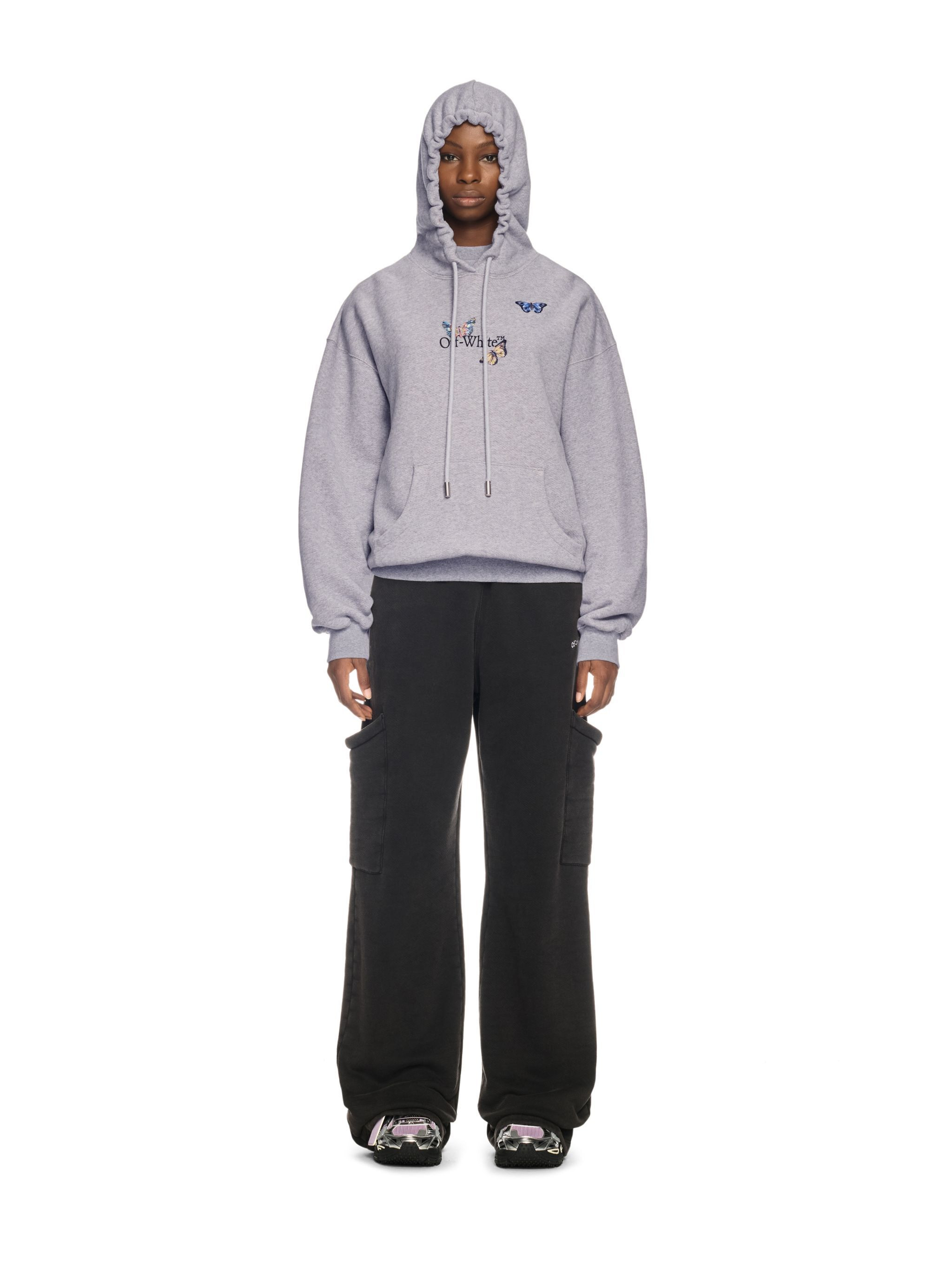 Gray Bookish Butterfly Hoodie - 2
