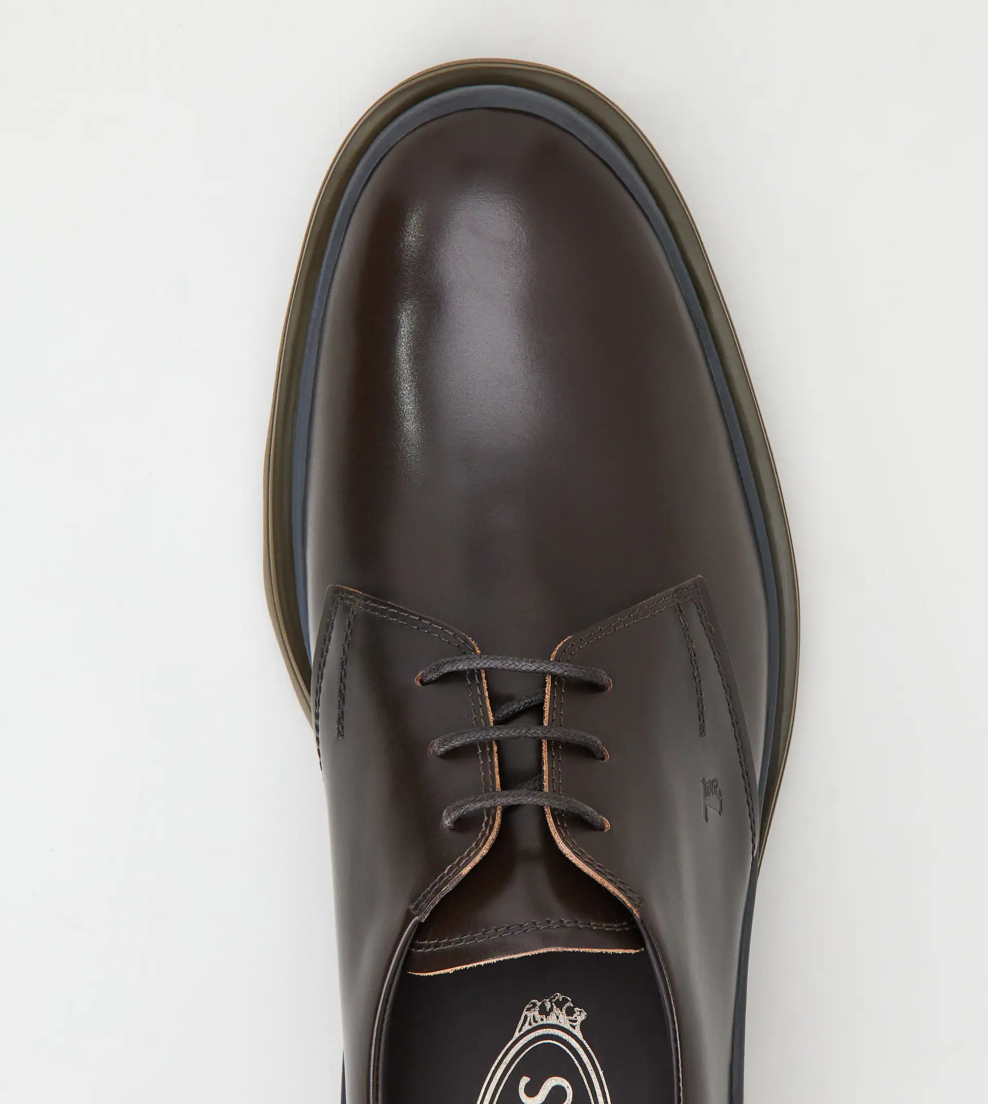 LACE-UPS IN LEATHER - BROWN - 4