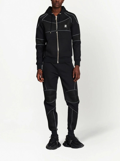 Balmain neoprene zip-up hoodie outlook