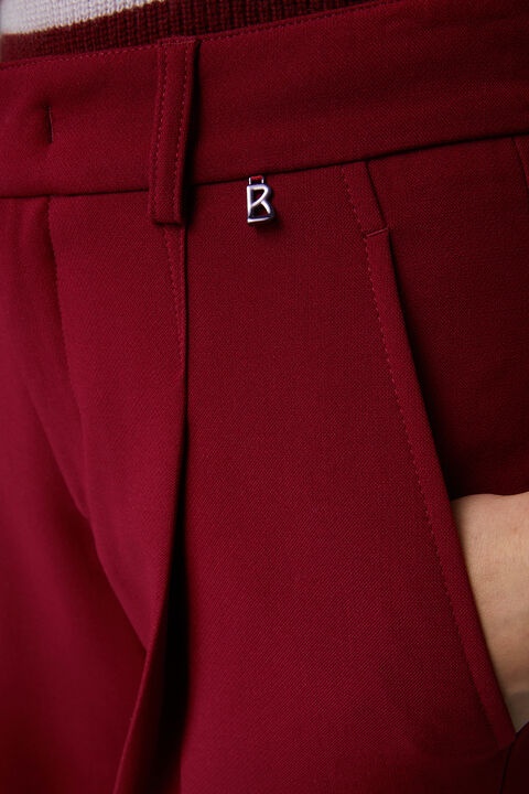 Fabia pleated pants in Bordeaux - 5