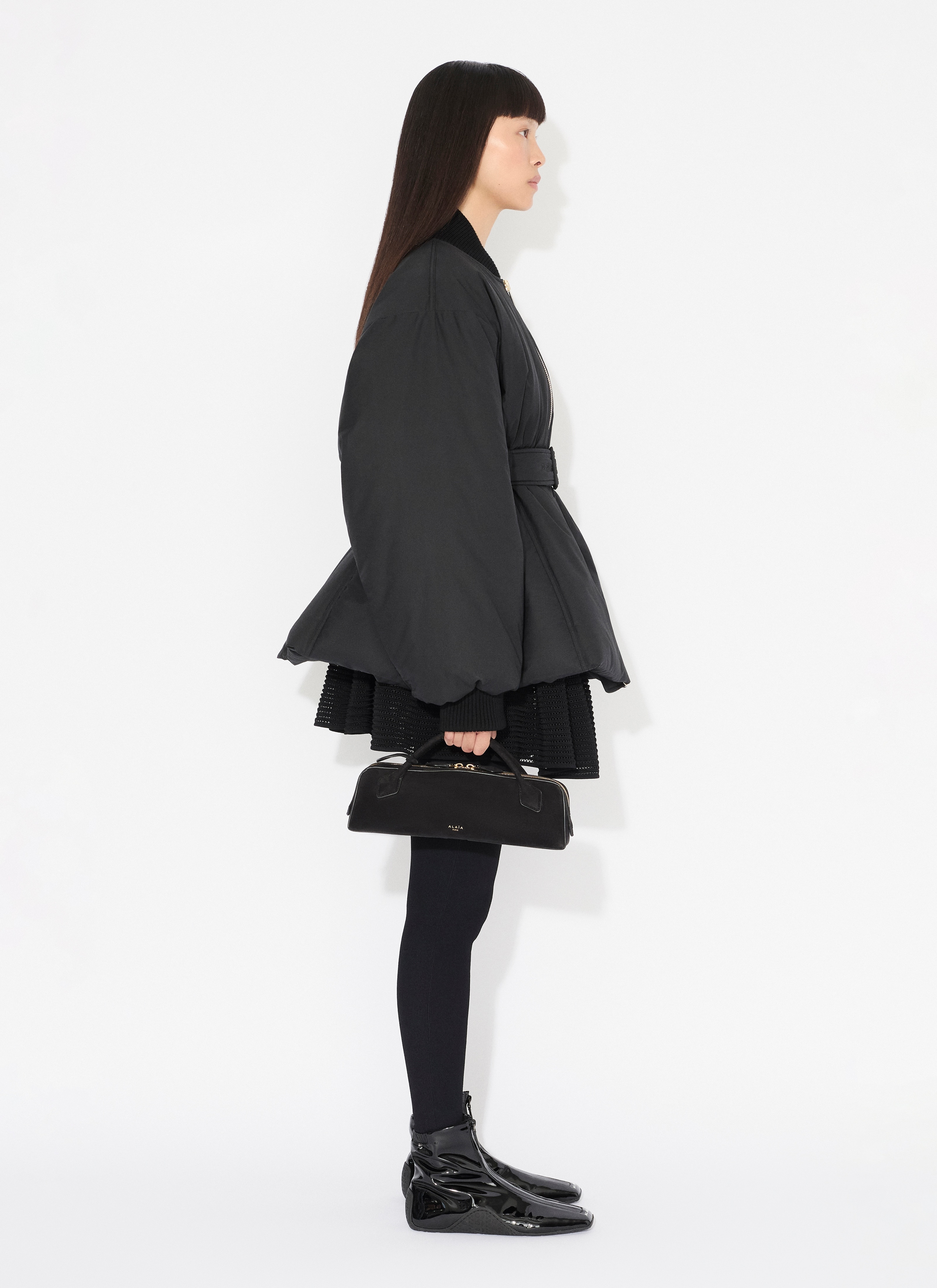 COTTON BELTED BOMBER JACKET - 4