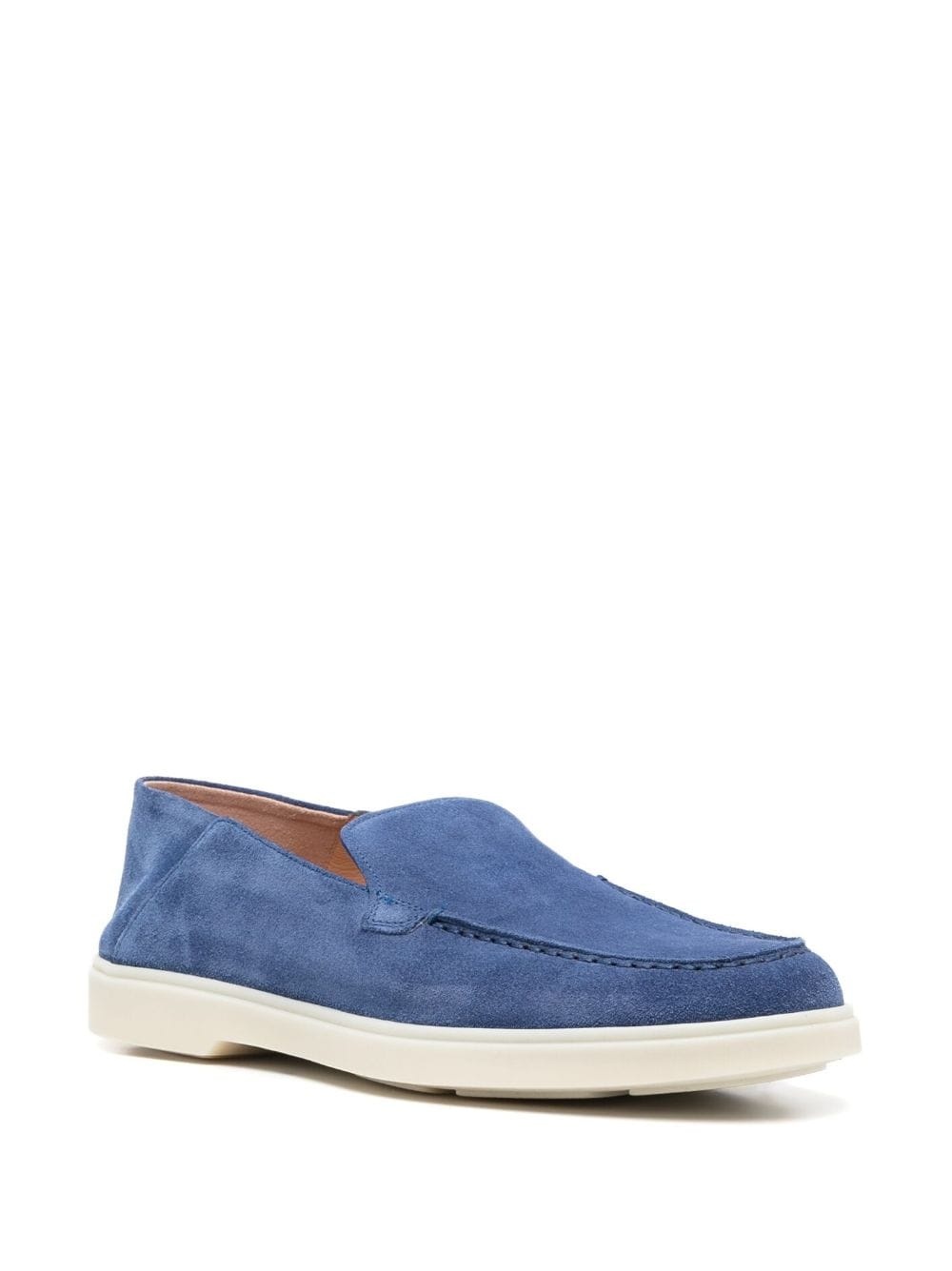 almond-toe suede loafers - 4