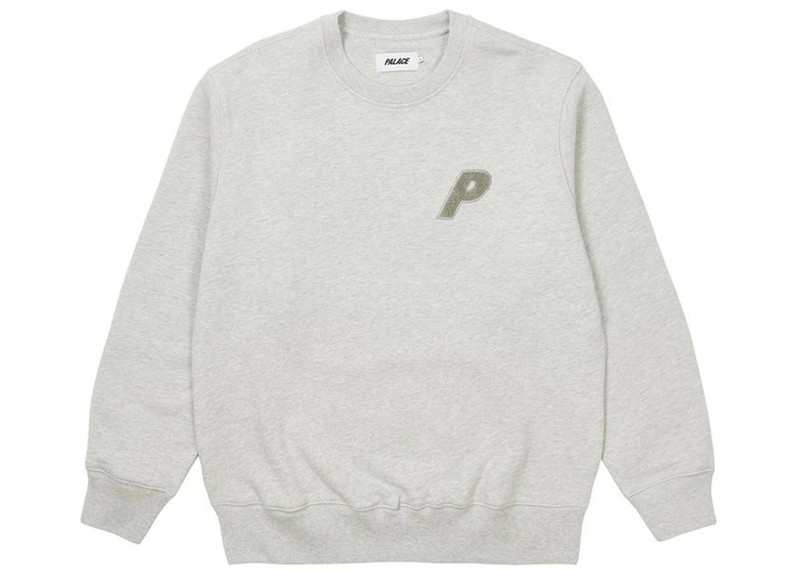 PALACE Palace P-3 Chenille Crew Grey Marl outlook