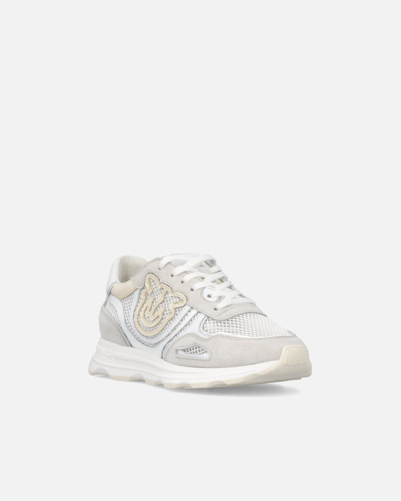 MESH AND SUEDE SNEAKERS WITH LOVE BIRDS LOGO 2