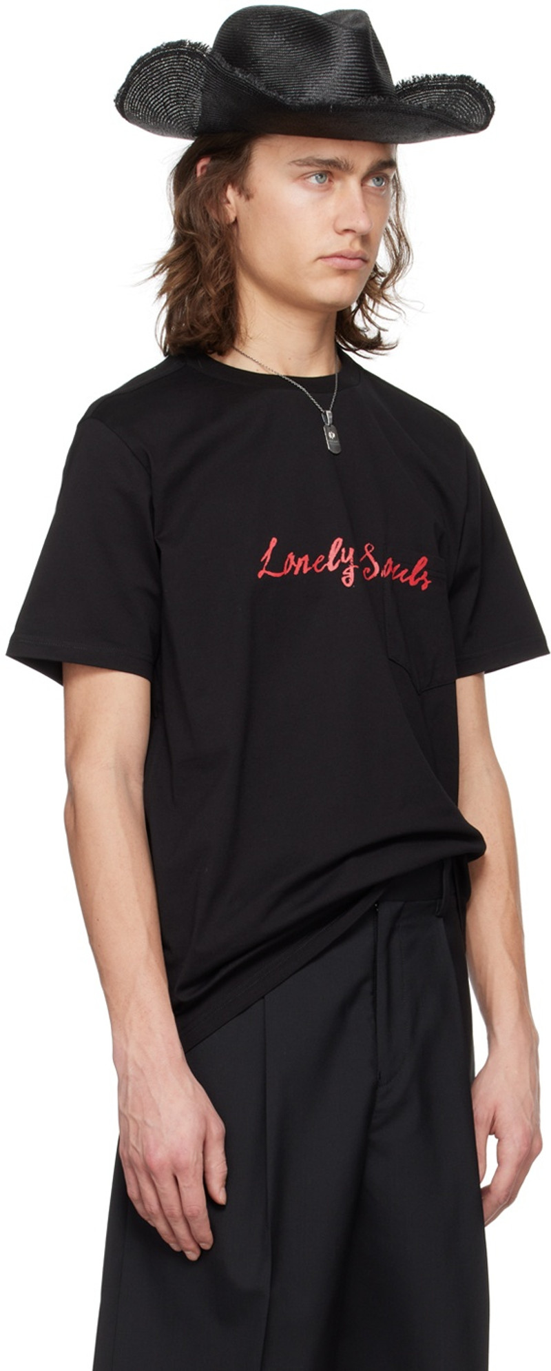 TAKAHIROMIYASHITA TheSoloist. Black 'Lonely Souls' T-Shirt outlook