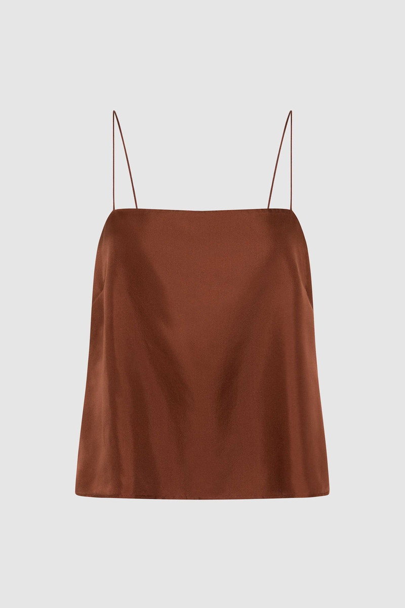 90s Silk Twill Cami - Brick 1