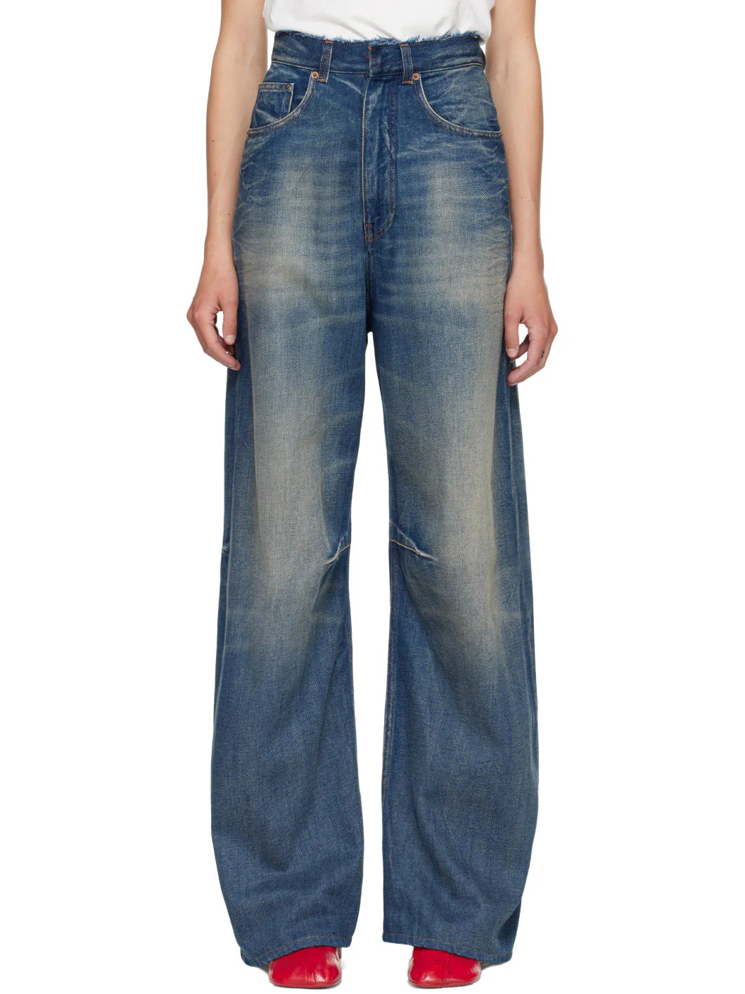 Blue Wide-Leg Jeans - 1
