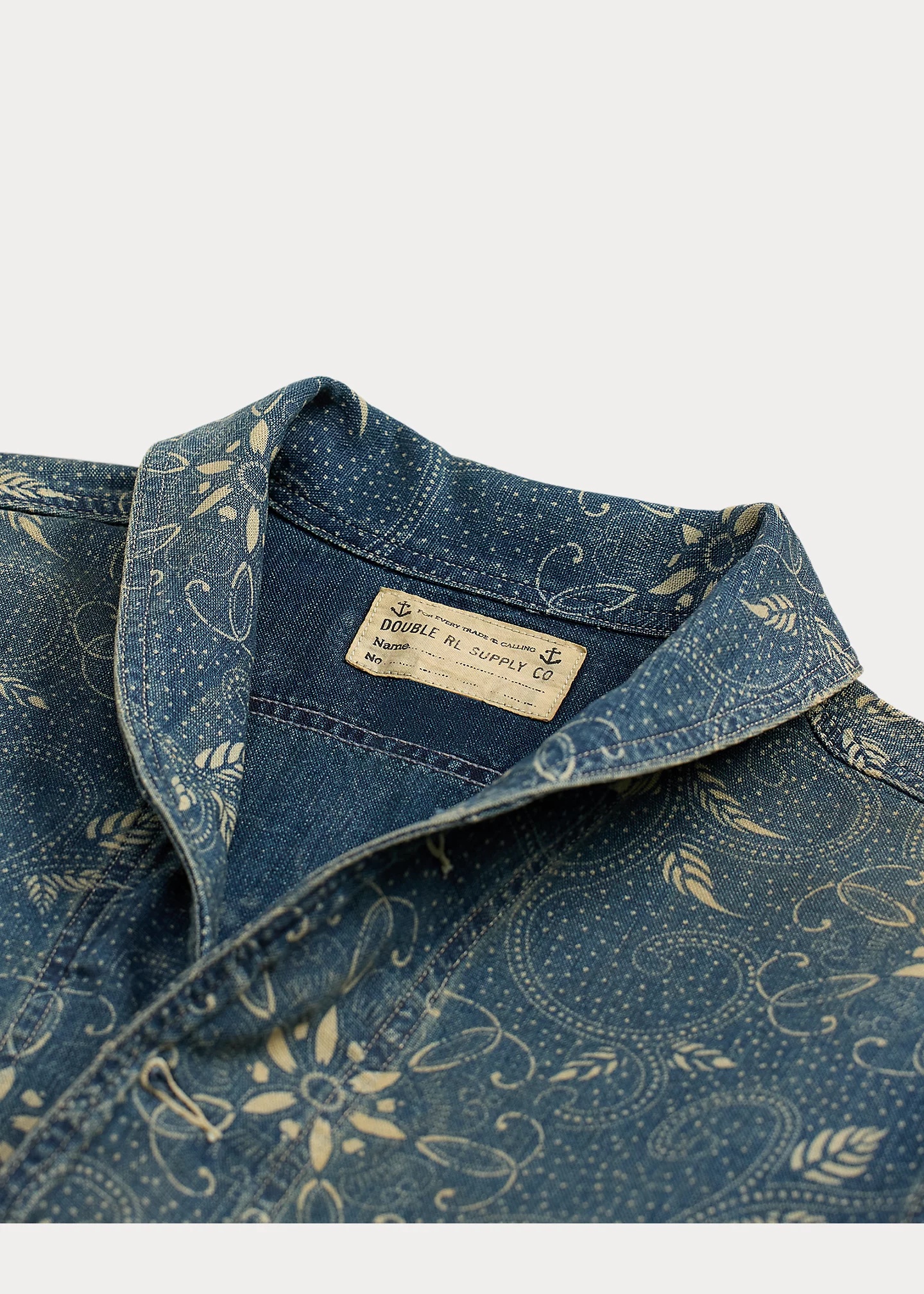Indigo Print Woven Overshirt - 3