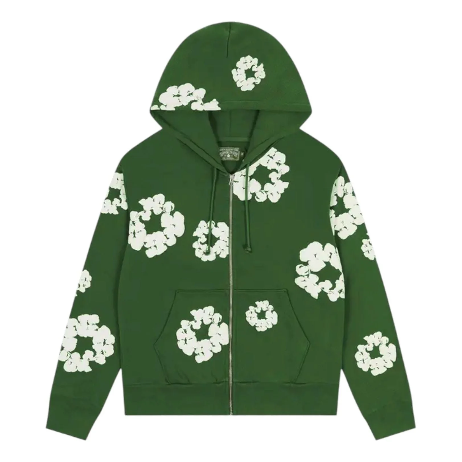 Denim Tears Cotton Wreath Zip Hoodie 'Green' SS25TZH11412041 - 1