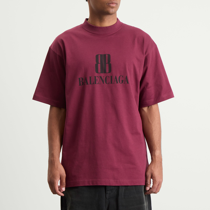 BALENCIAGA Balenciaga Nano BB Logo Dry Jersey Medium Fit T-Shirt outlook