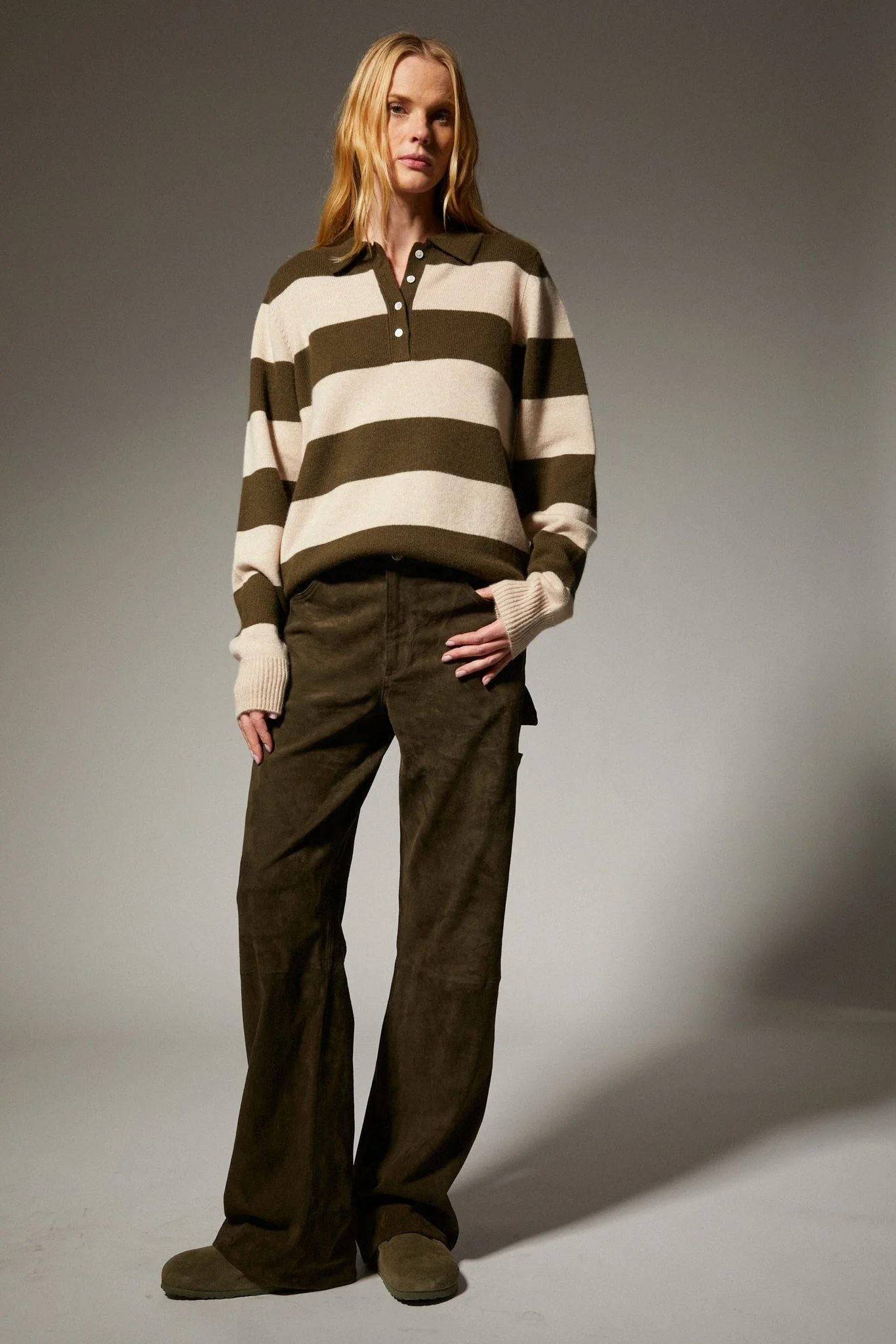 SUEDE CARPENTER PANTS - 1