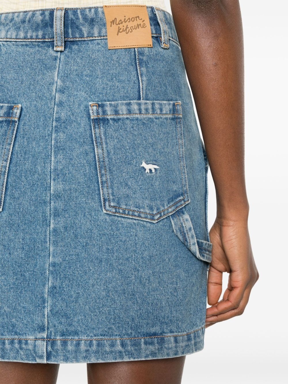 Maison Kitsuné mini denim skirt | REVERSIBLE