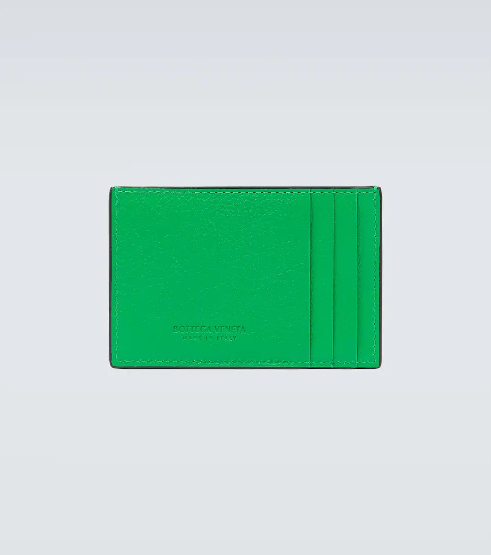 Intreccio leather card case - 2