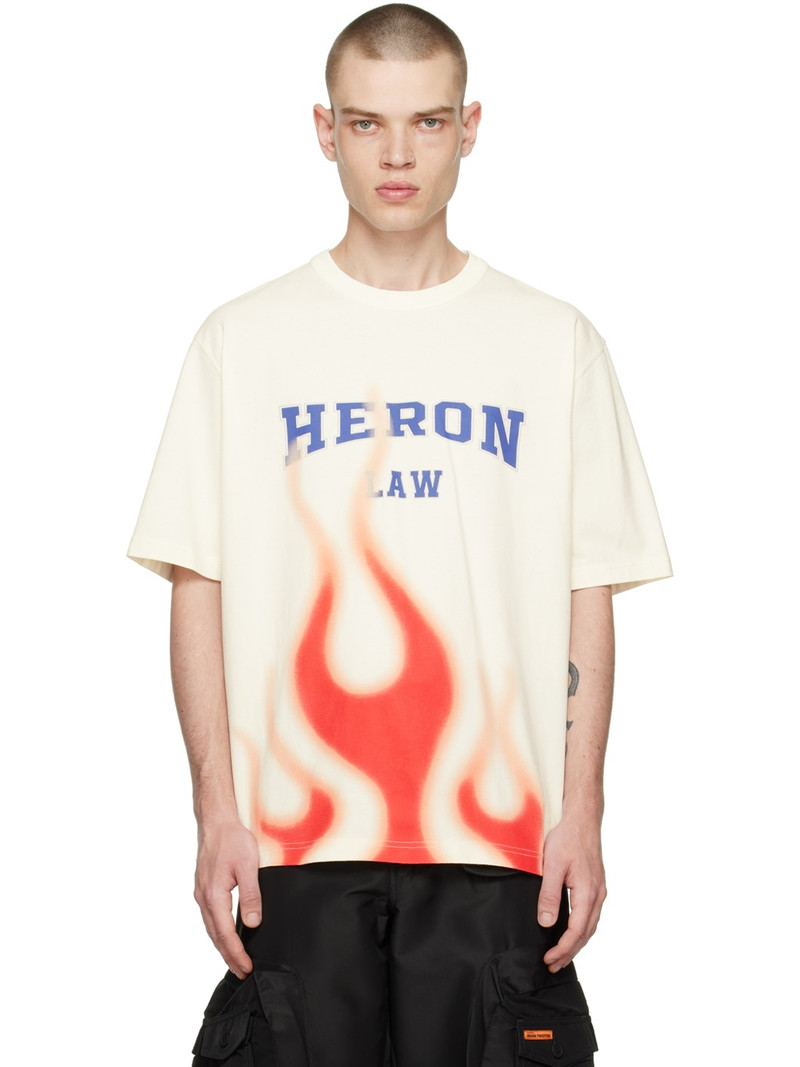 Off-White 'Heron Law Flames' T-Shirt - 1