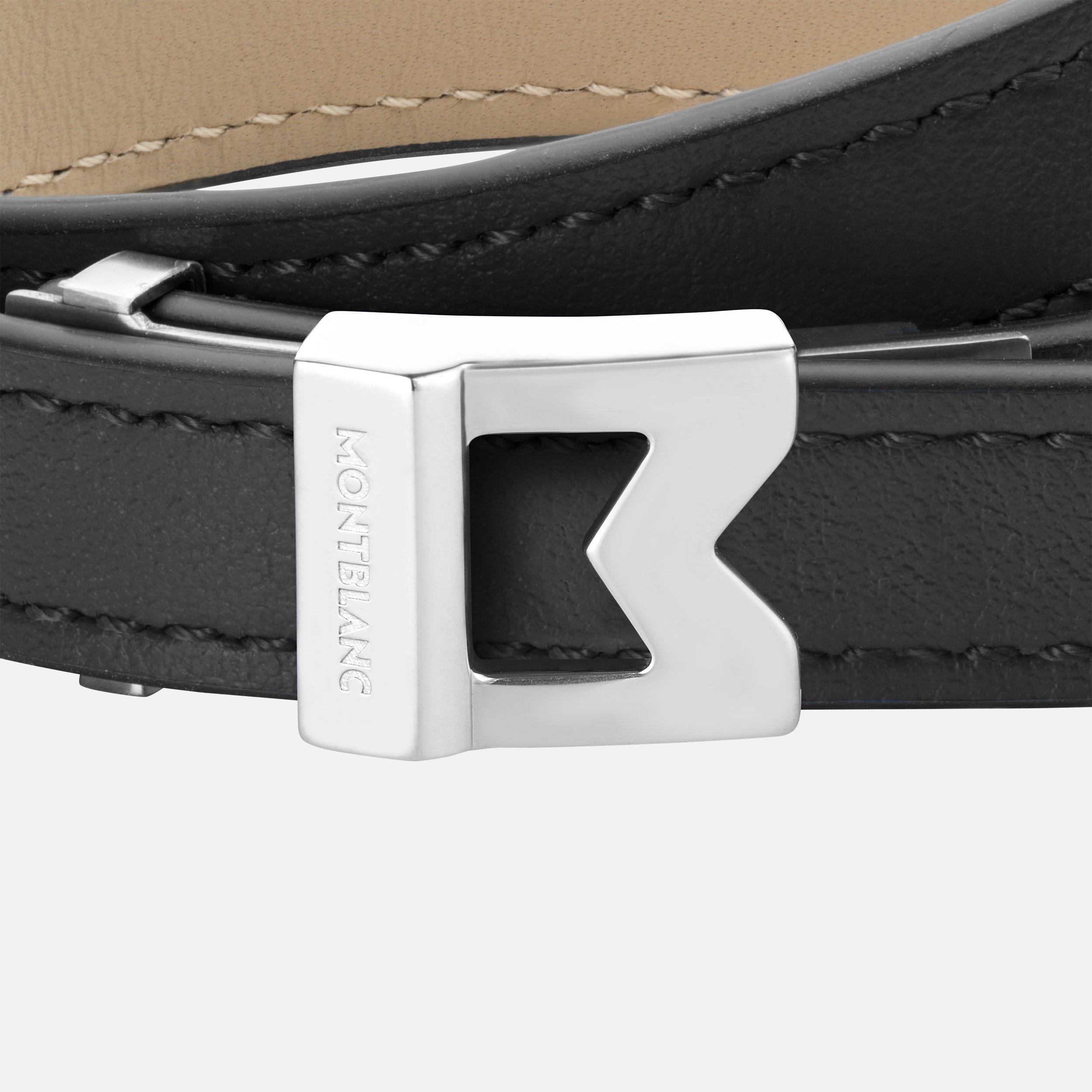 Bracelet Montblanc M logo Black leather, Adjustable size - 2