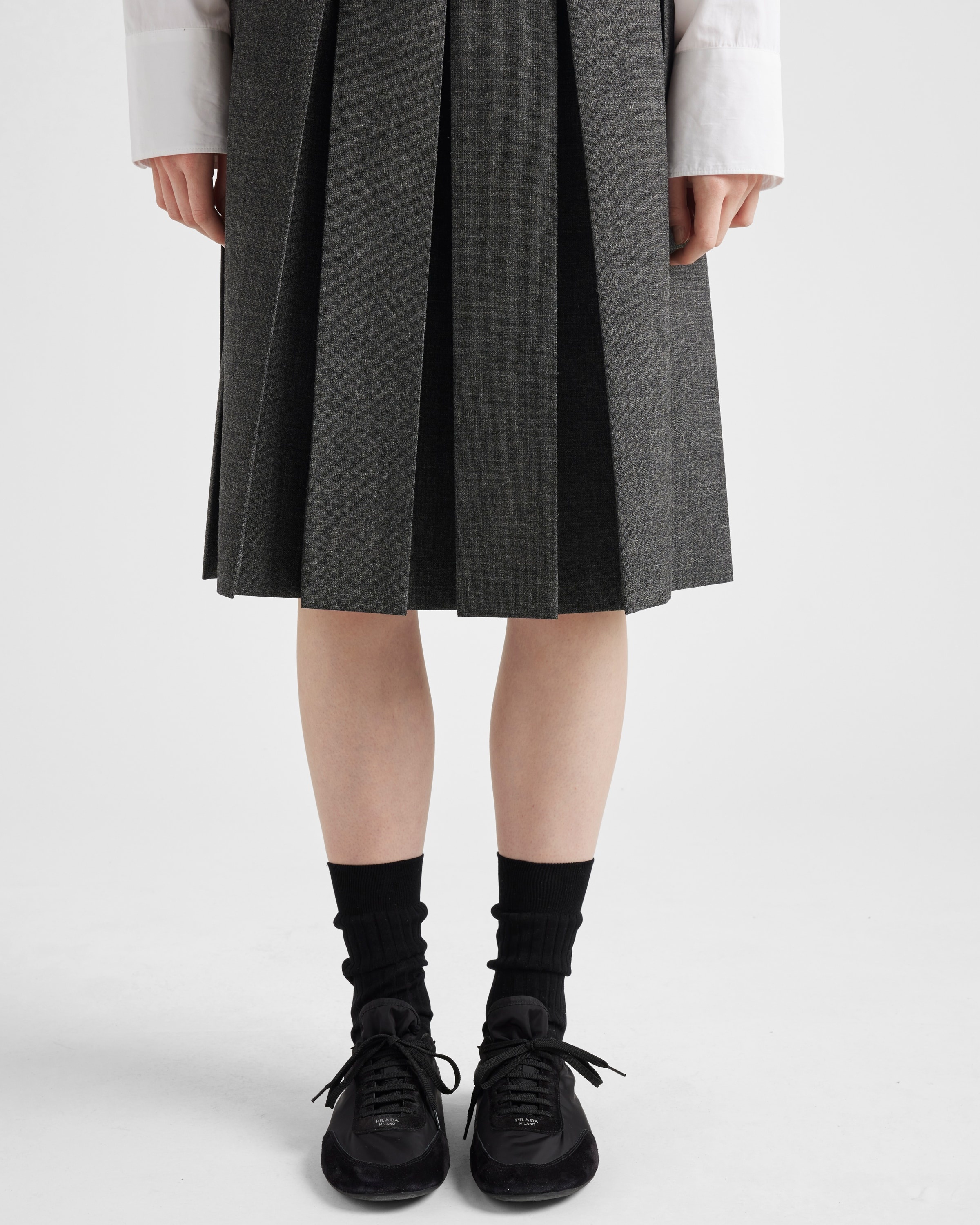 Prada FROM THE RUNWAY Rush stitch skirt with belt 関税込 Prada Rush stitch skirt with belt | REVERSIBLE