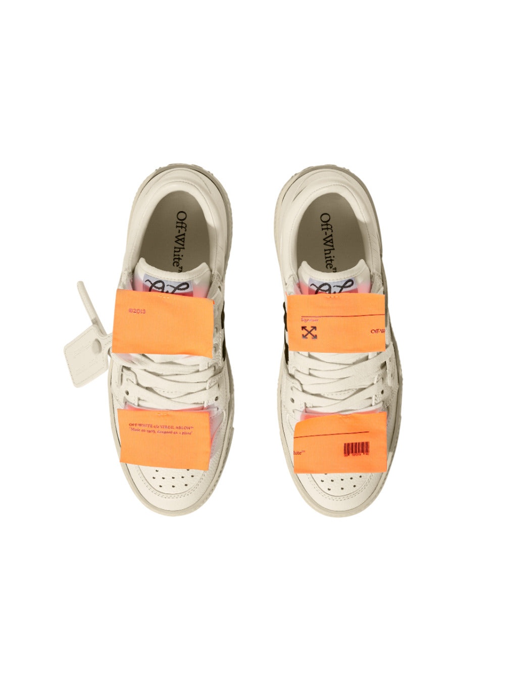 Off White Men Low Top 3.0 Off Court White-Orange Sneakers - 4