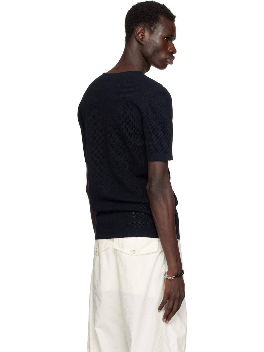 Navy Knit T-shirt - 3