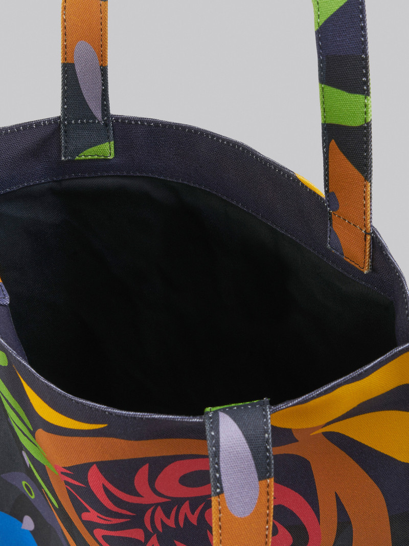 MARNI X NO VACANCY INN - TOTE BAG IN COATED CANVAS WITH PRINT 4