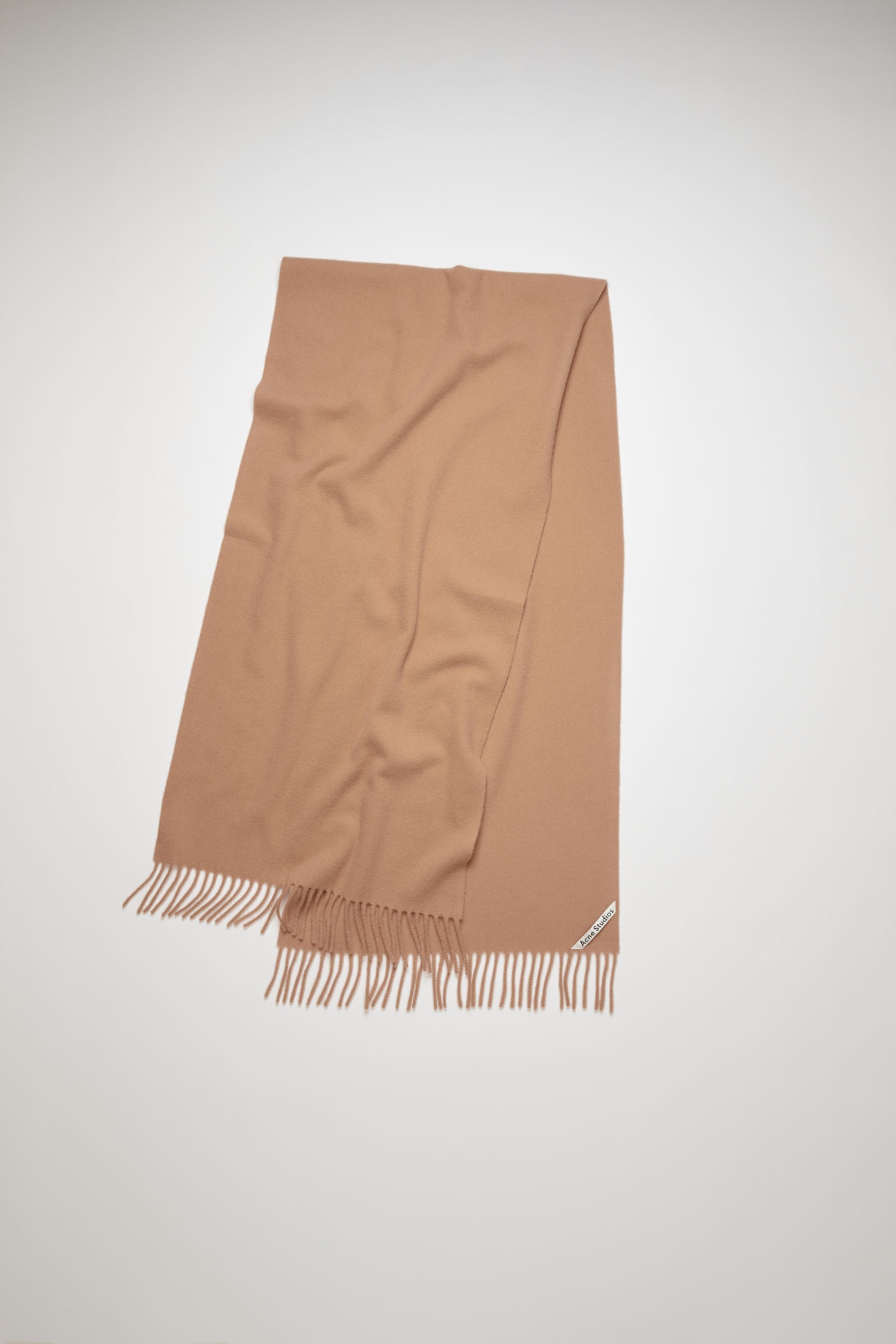 Narrow wool scarf - Caramel brown - 1