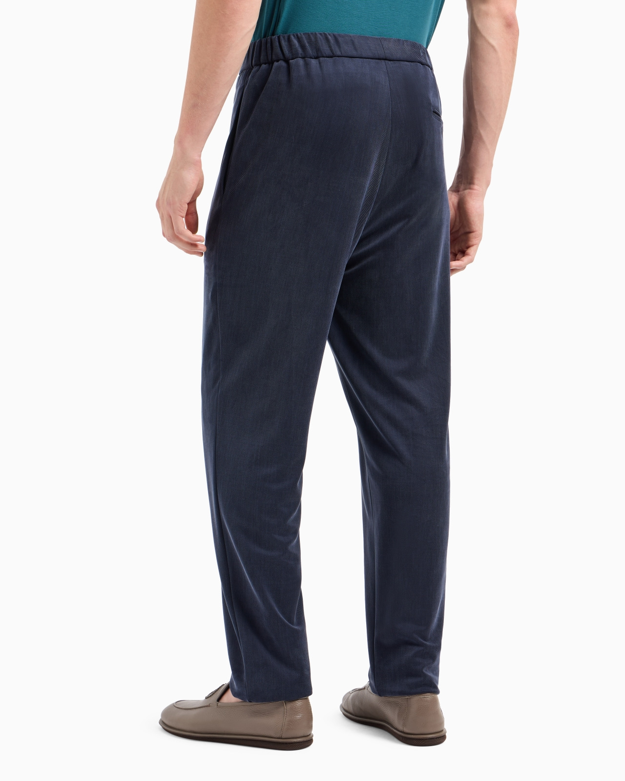 Technical waffle flat-front trousers - 3
