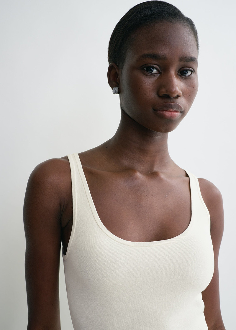 Evening tank dress macadamia 5