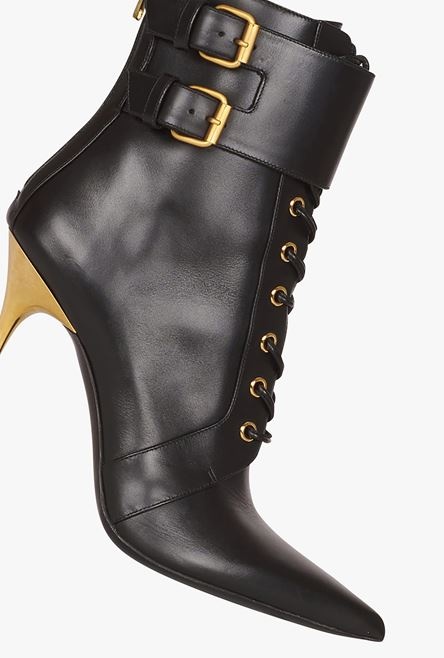 Black leather Uria ankle boots - 5