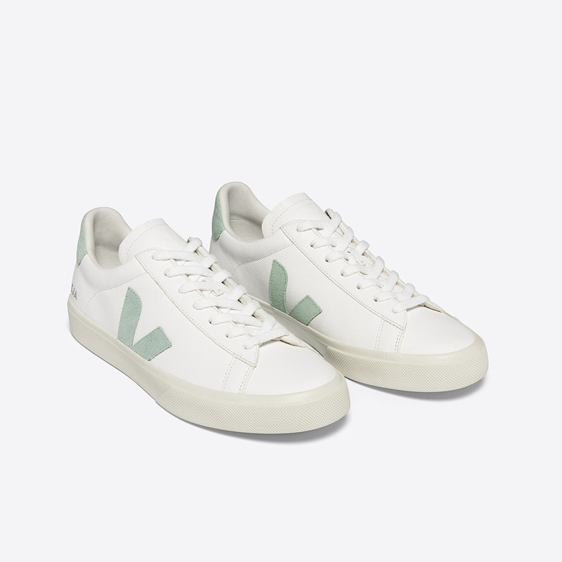 VEJA CAMPO LEATHER WHITE MATCHA outlook