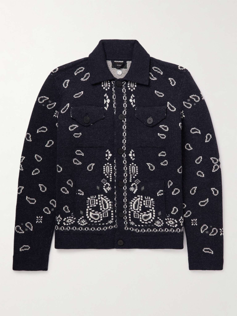 Jacquard-Knit Wool and Cashmere-Blend Overshirt 1