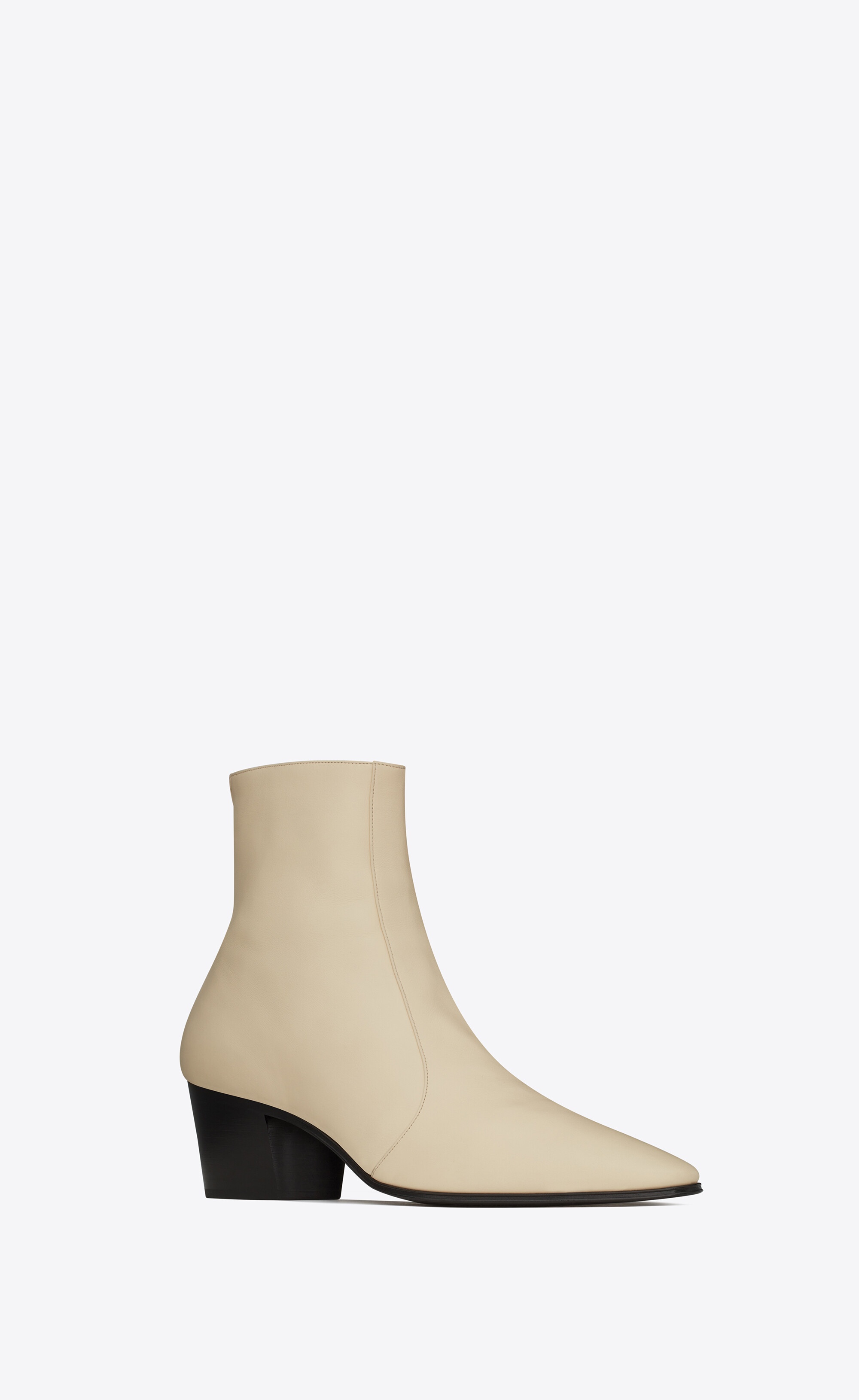 vassili zipped booties in smooth leather - 4