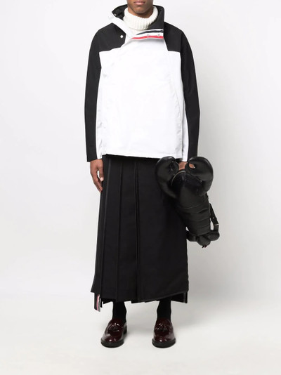 Thom Browne RWB-stripe pleated wool skirt outlook