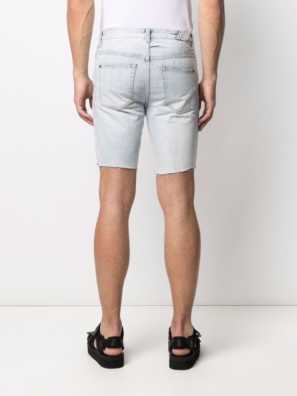 slim-fit denim shorts - 6