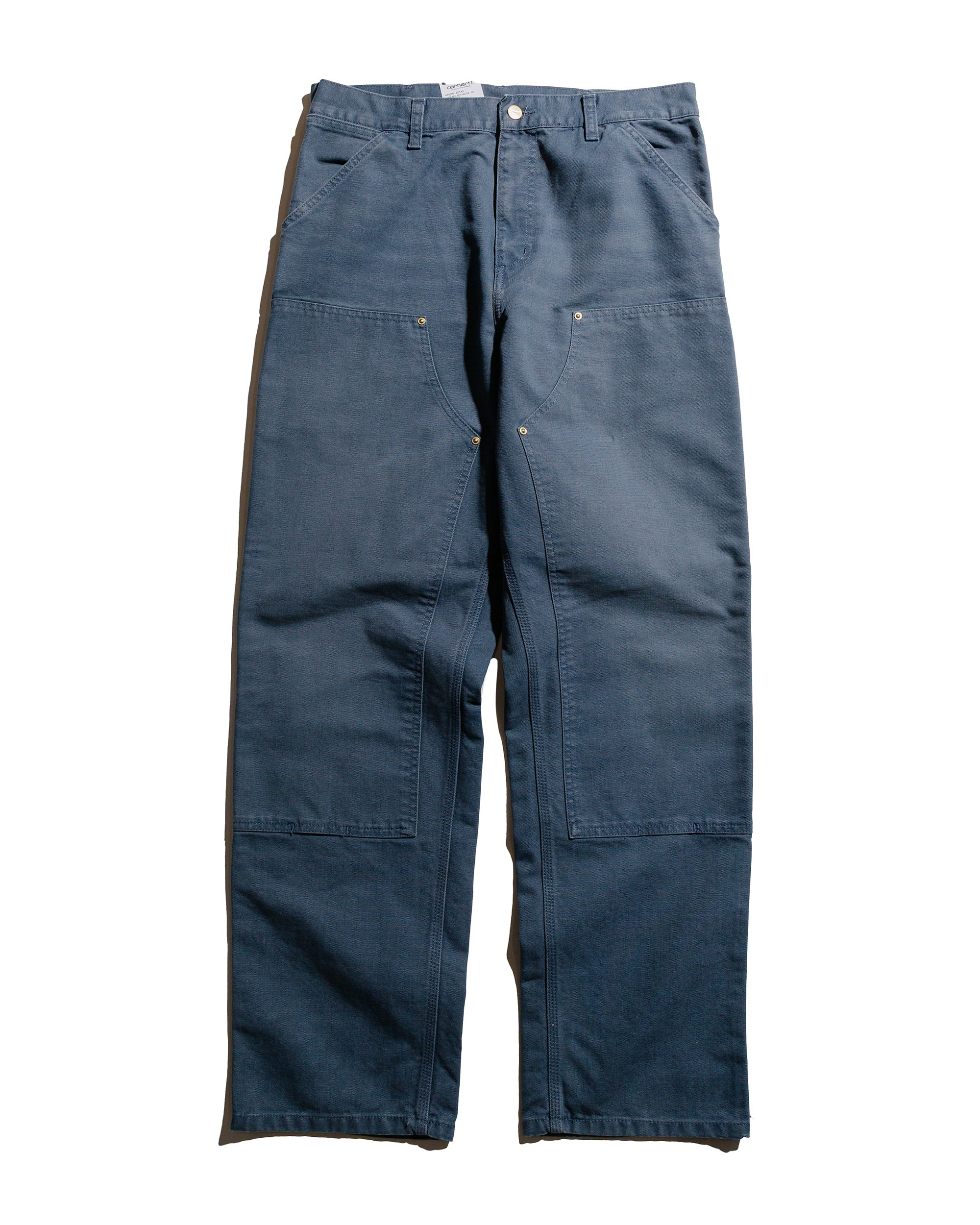 Carhartt W.I.P. Double Knee Pant Canvas Dusky Blue Stone Canvas - 1