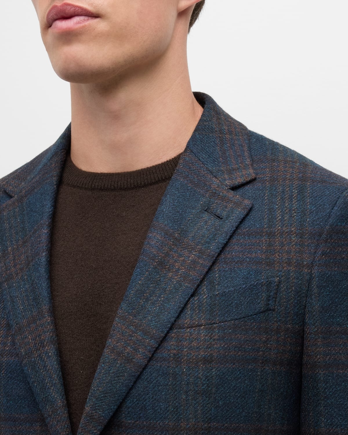 Men's Wool-Cashmere Plaid Sport Coat - 2