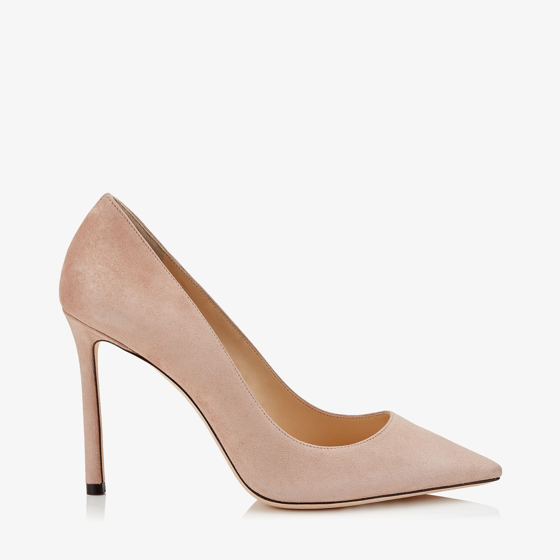 靴 Jimmy Choo romy100 ballet pink 10cm JIMMY CHOO Romy 100 Ballet Pink Suede Pointy Toe Pumps