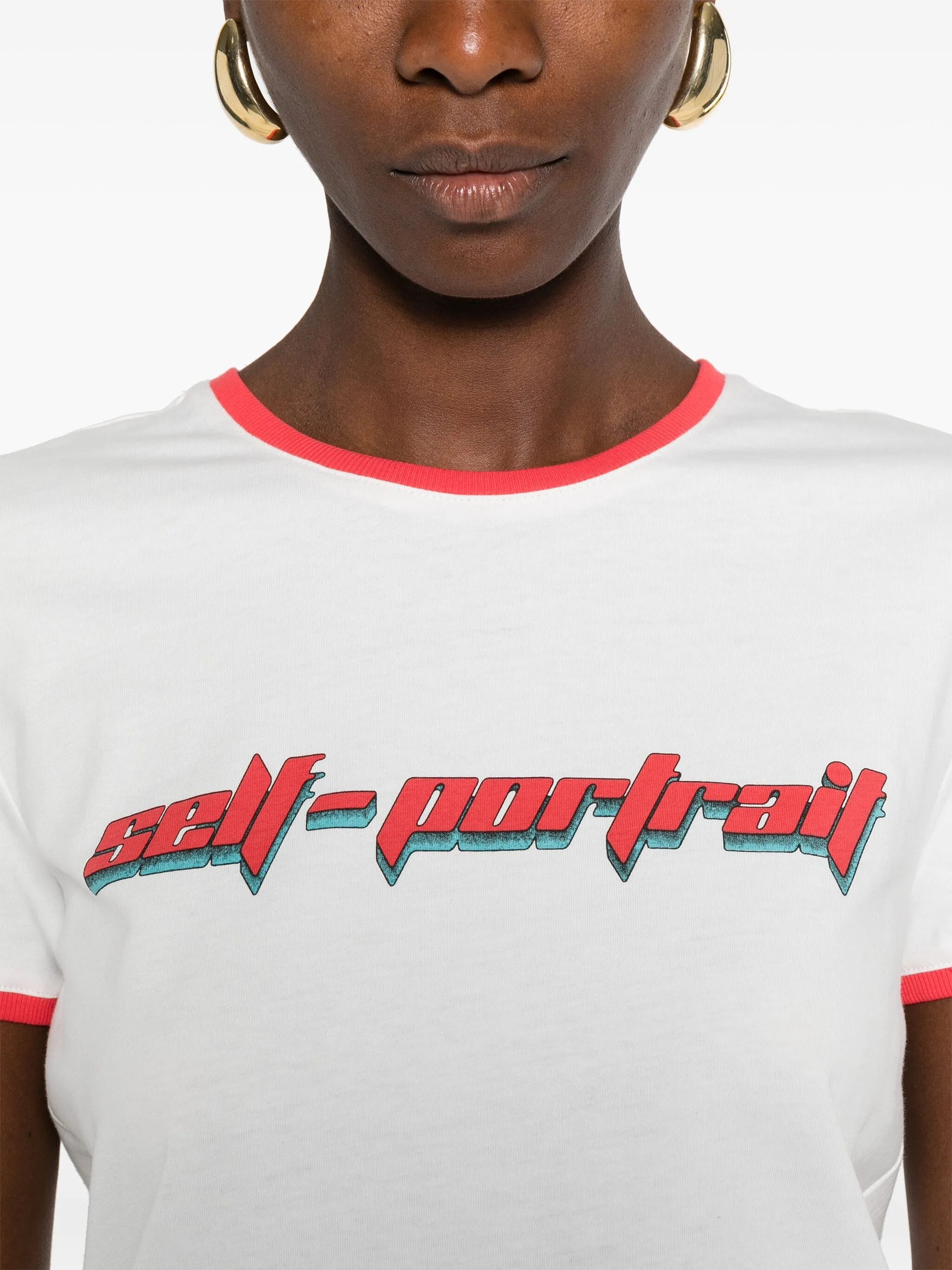 Self Portrait Logo-print T-shirt - 2