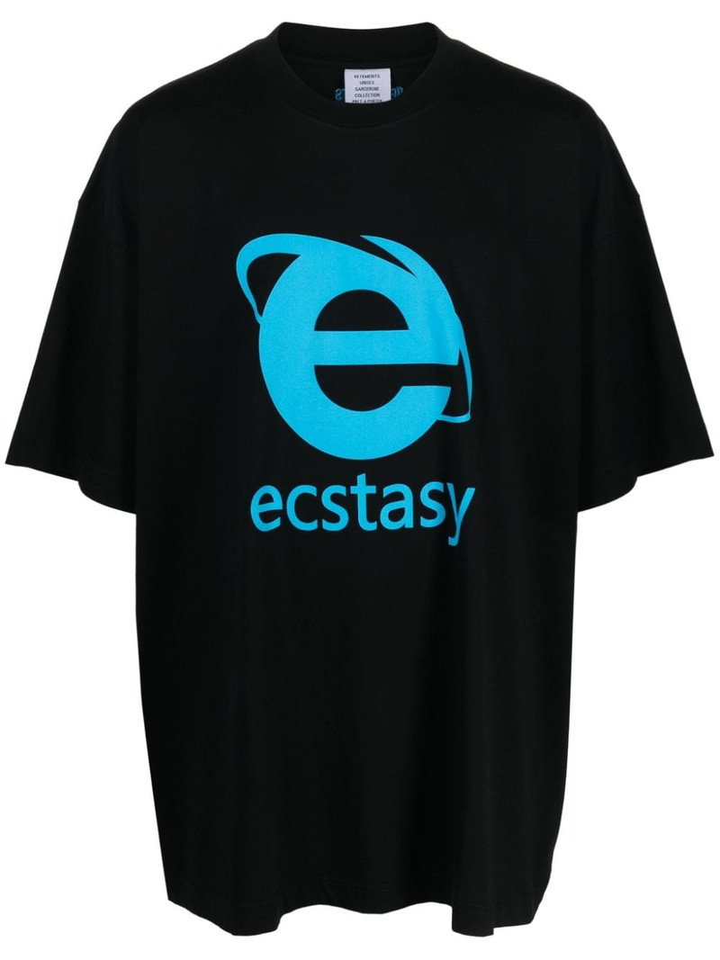 Ecstasy graphic-print cotton T-shirt 1