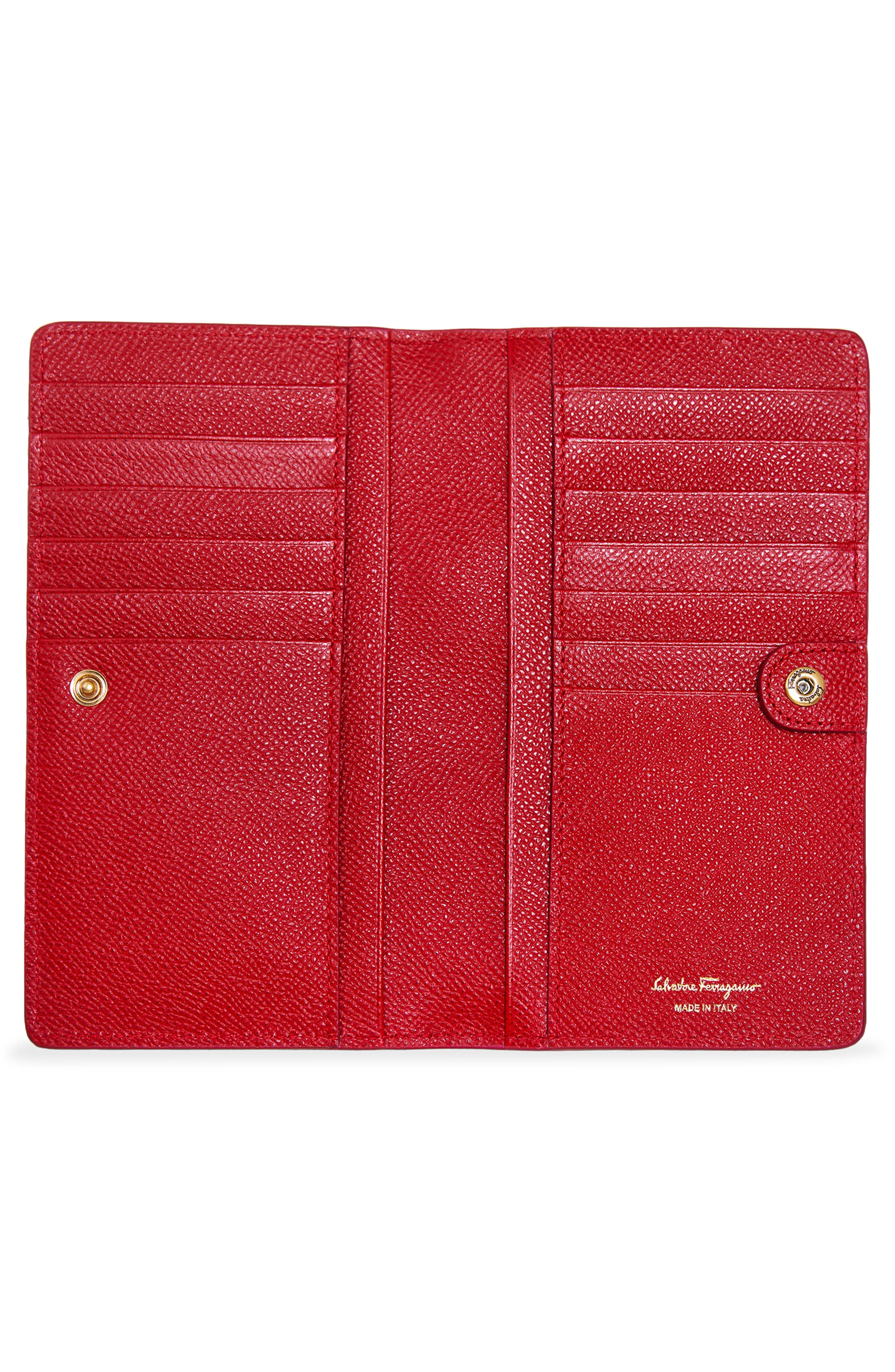 Salvatore Ferragamo Gancio Leather Continental Wallet in Lipstick Lipstick at Nordstrom - 2