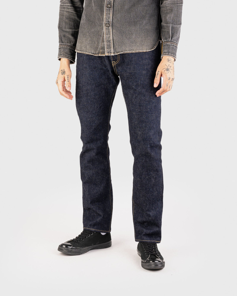 Iron Heart IH-555S-18 18OZ VINTAGE SELVEDGE DENIM SLIM CUT JEANS - INDIGO outlook