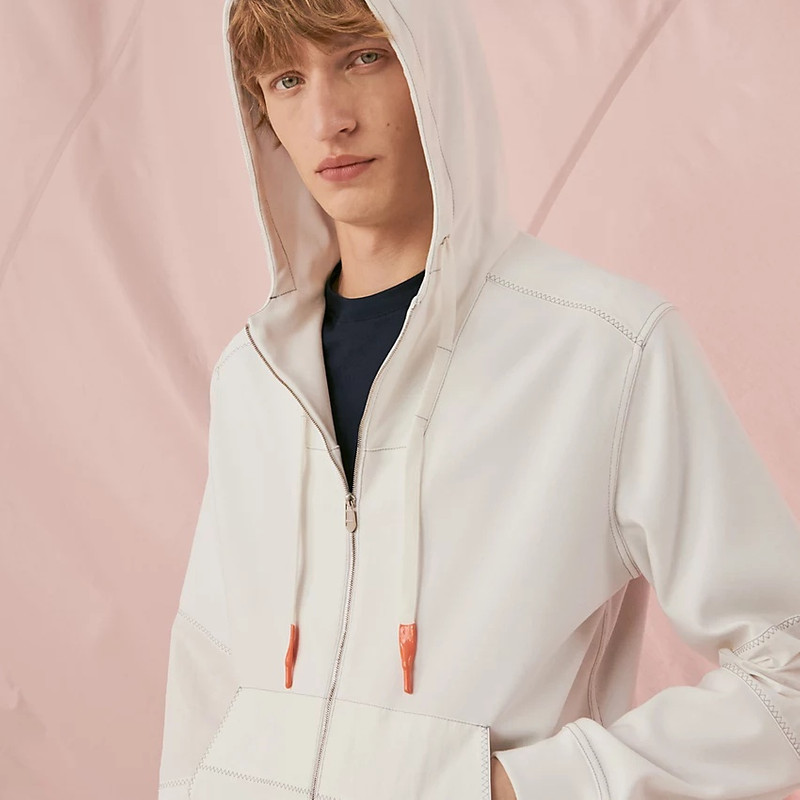 "Voil'H " zipped hooded sweater 3