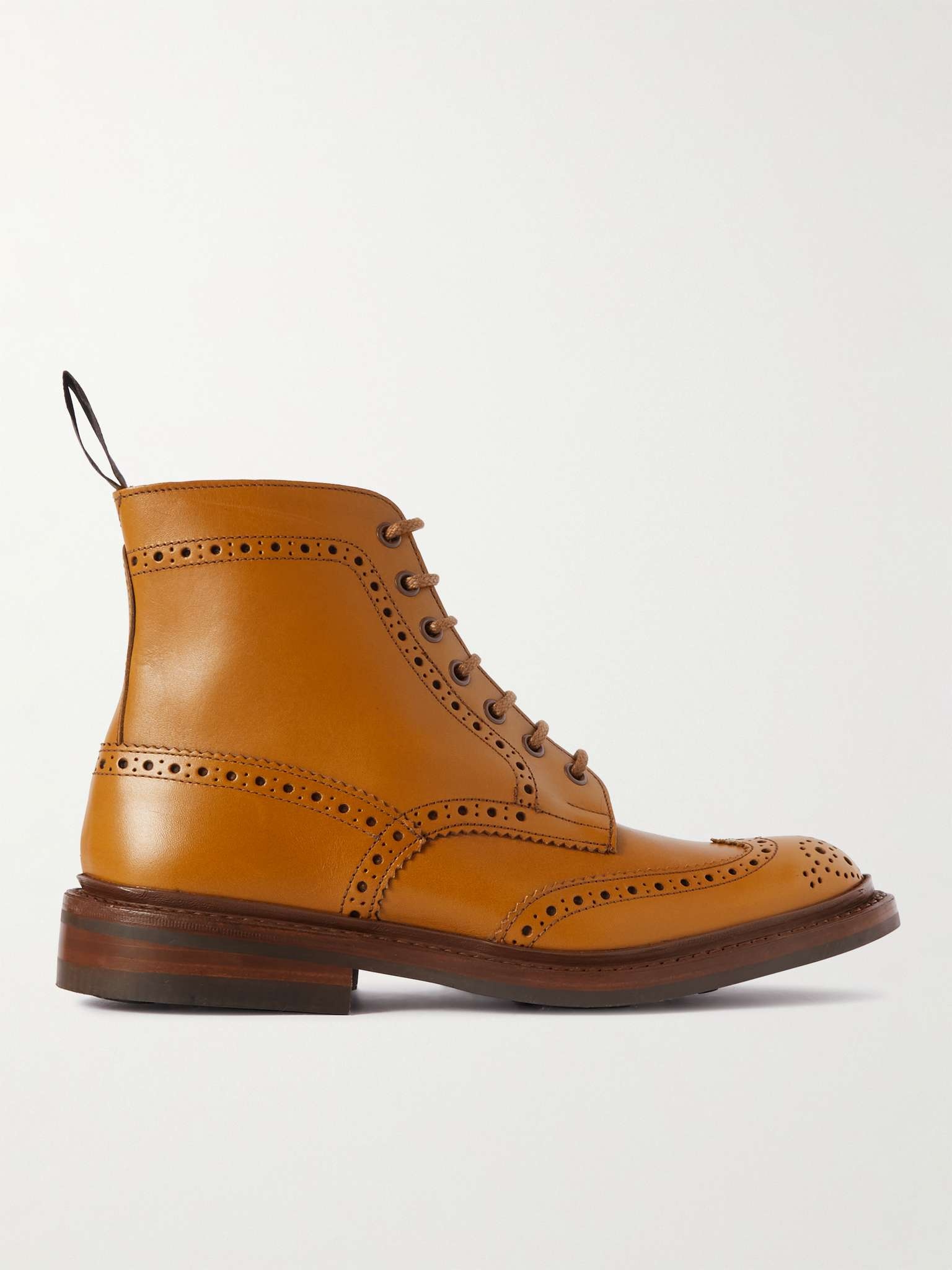 Stow Leather Brogue Boots - 1