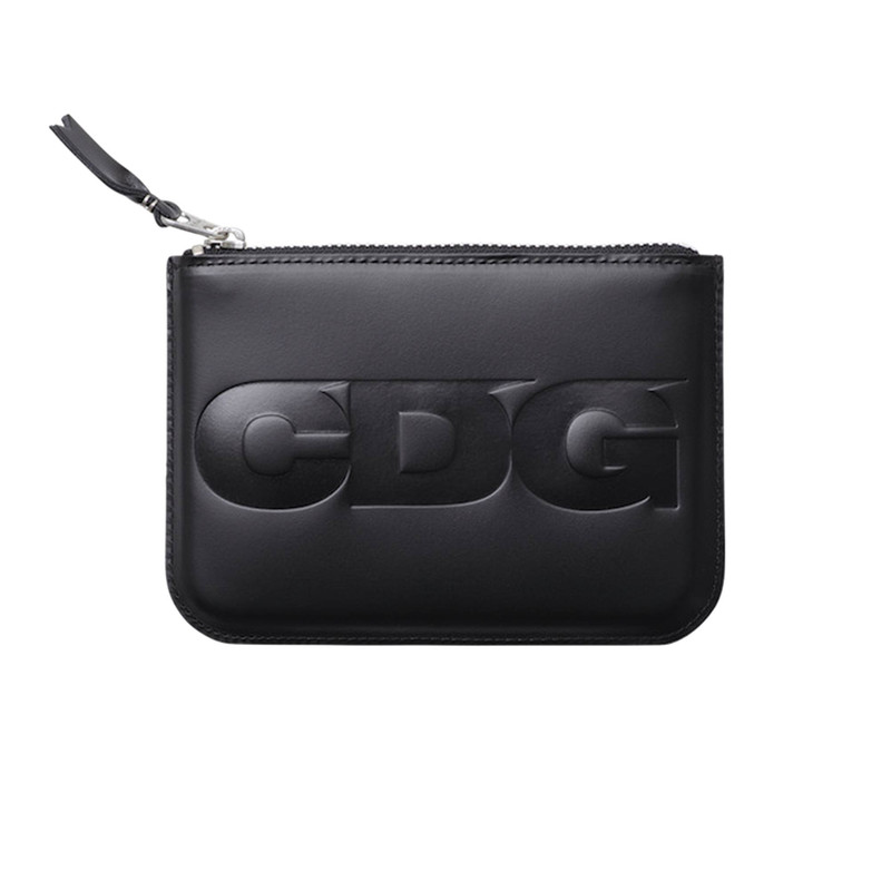 Comme des Garçons Embossed Logo Wallet 'Black' - 1