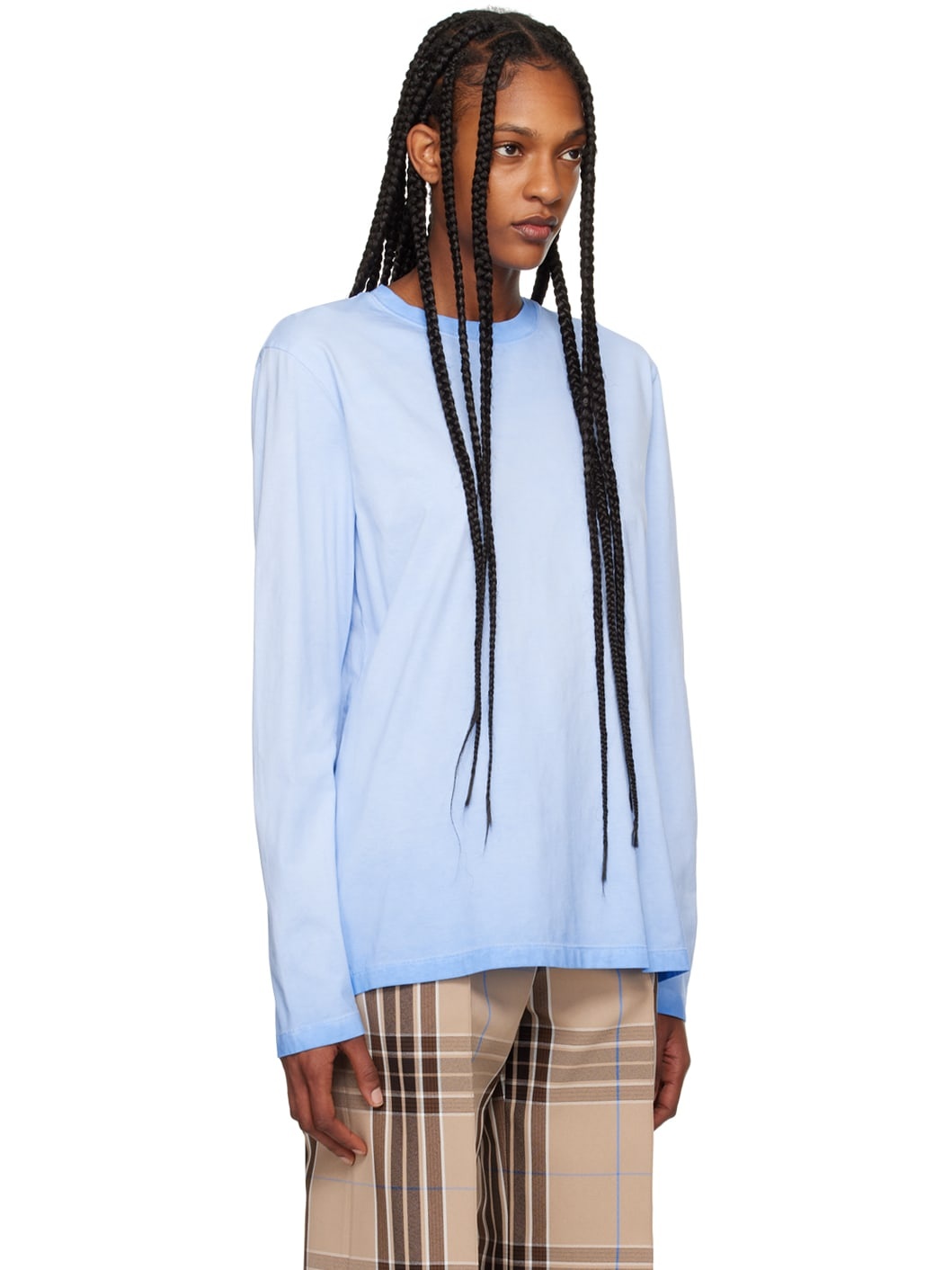 Blue Faded Long Sleeve T-Shirt - 2