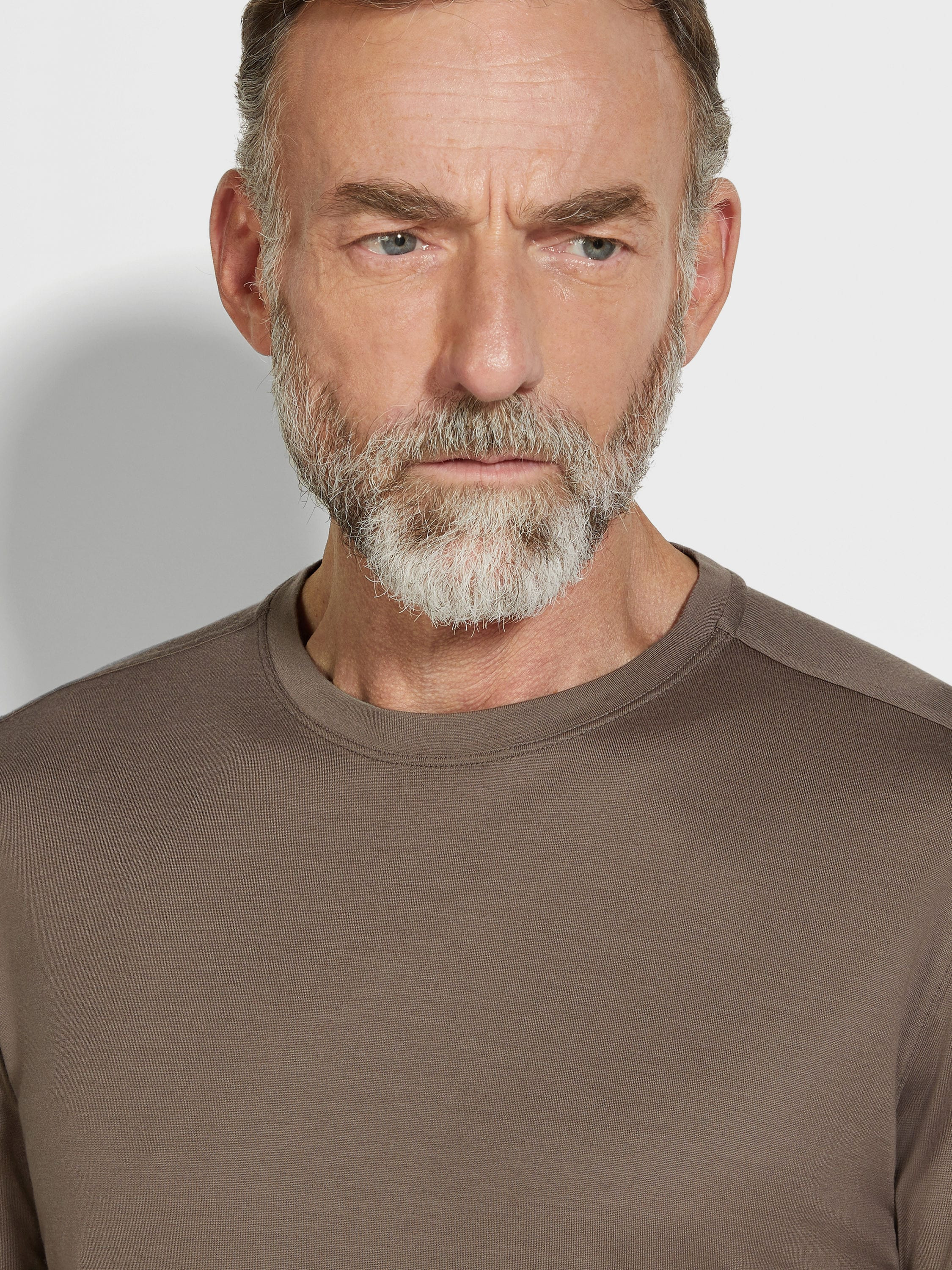 DARK TAUPE VELLUS AUREUM T-SHIRT - 2