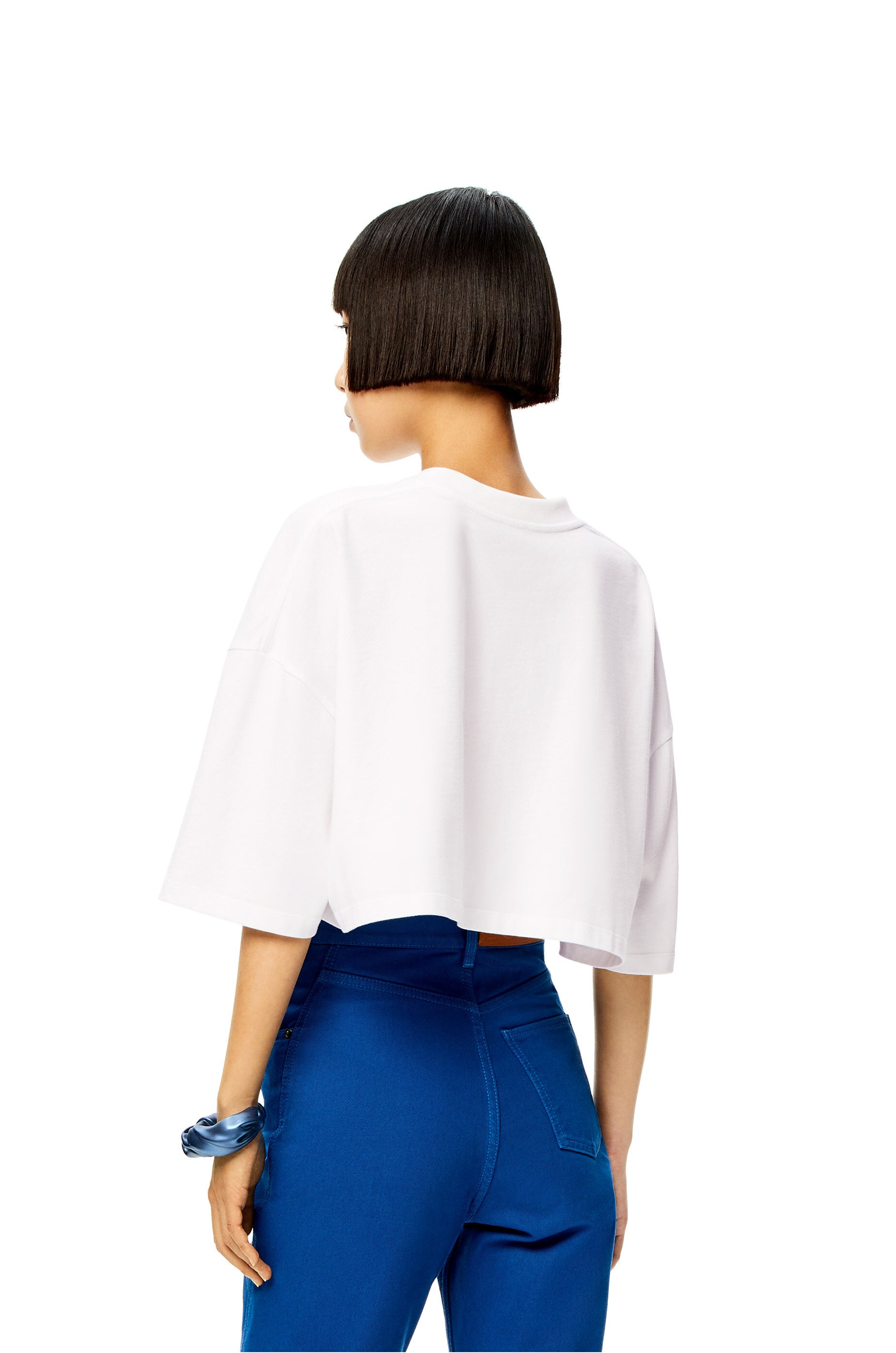 Cropped Anagram T-shirt in cotton - 4