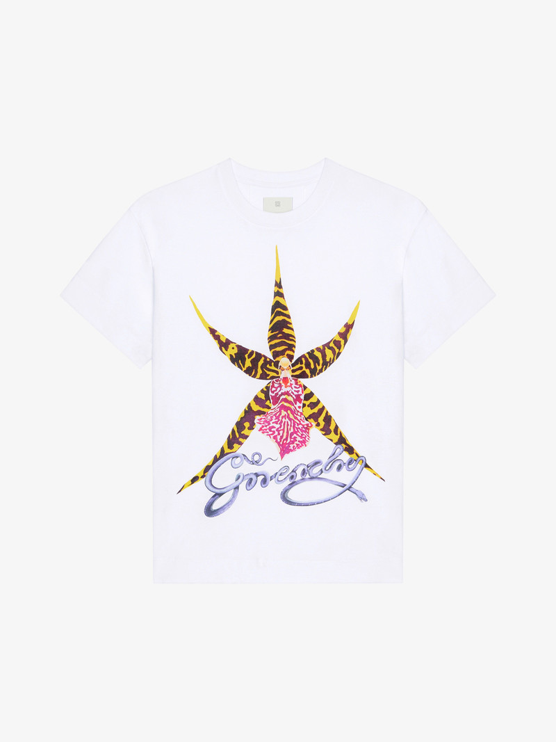 OVERSIZED T-SHIRT IN COTTON WITH GIVENCHY SNAKE PRINT - 1