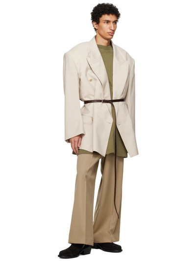 HED MAYNER Beige Creased Trousers outlook