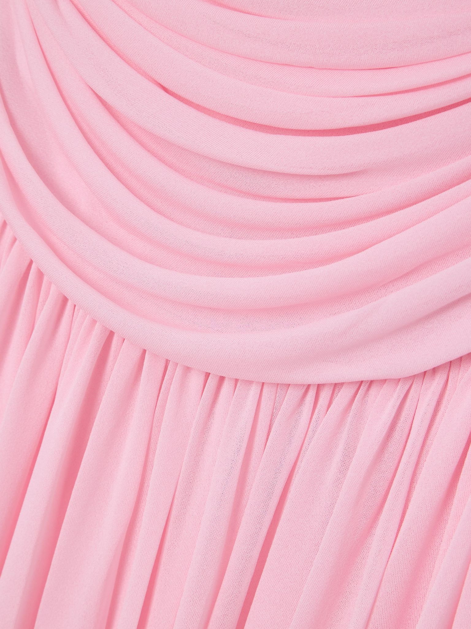 Asymmetric draped jersey gown Pink - 4