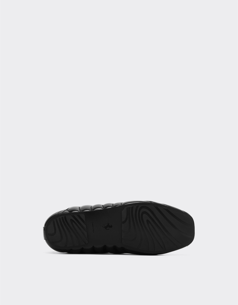 Running trainers in wet-effect leather 6