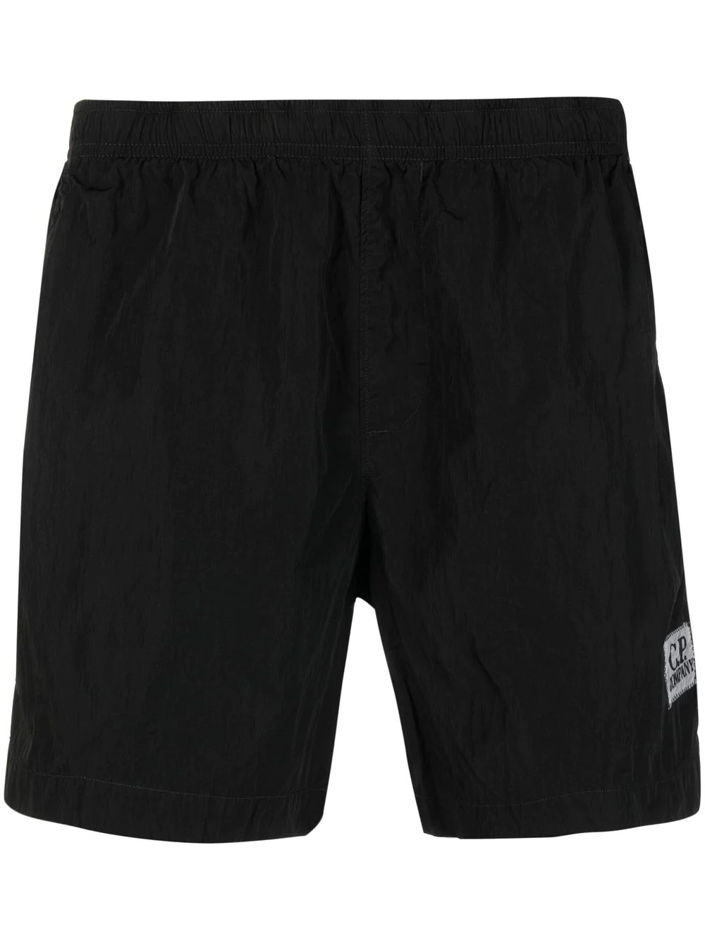 logo-patch swim shorts - 1